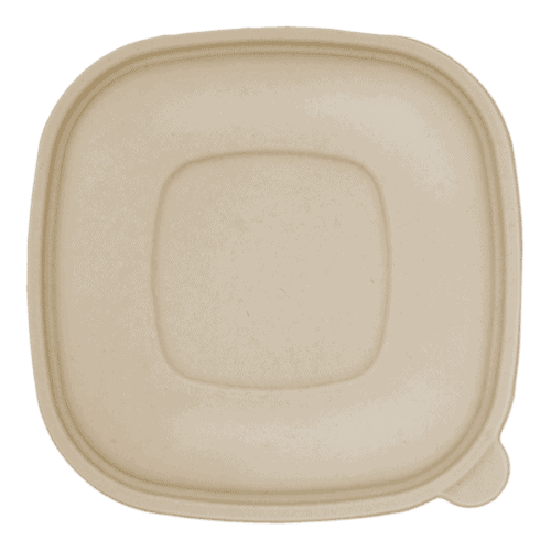 flat fiber lid for square bowls