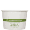 white 16oz compostable paper bowl