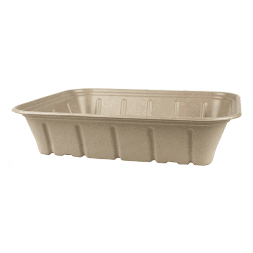 half size fiber catering pan with PLA lining 120 oz
