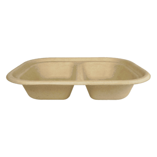 2 compartment 14oz fiber container