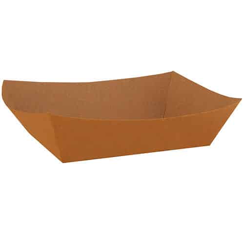 #50 Paper Food Tray, Brown Kraft (1000/case) - Eco-pliant