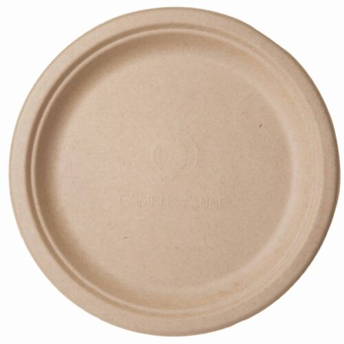 10.5″ Round Fiber Plate (500/case) - Eco-pliant
