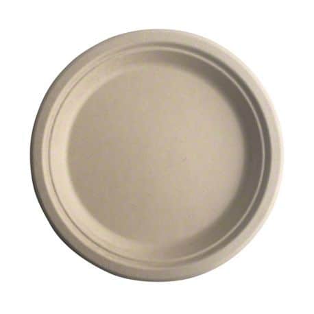 9″ Round Fiber Plate (500/case) - Eco-pliant