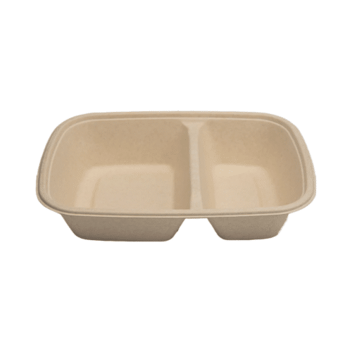 30 oz Fiber Food Container, 2-Compartment (300/case)