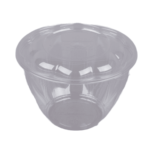 48 oz Clear Salad Bowl and Lid Combo Kit (150 combos/case)