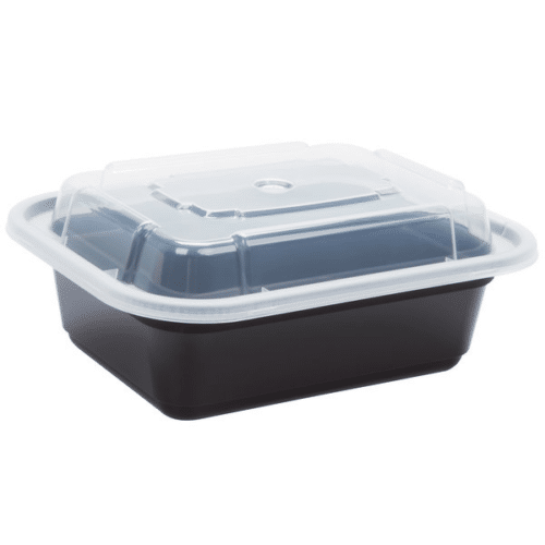 12 oz Rectangle PP Container Combo Kit (150 combos/case)