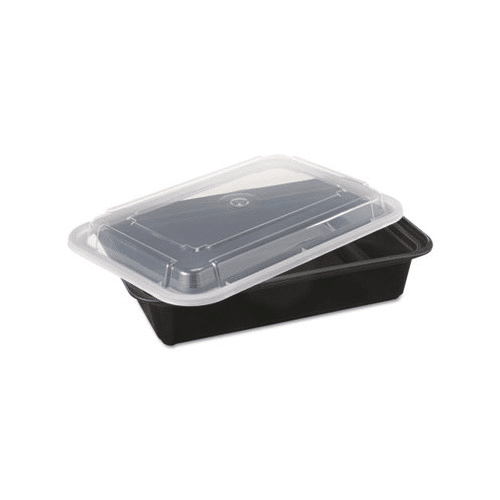 32 oz Rectangle PP Container Combo Kit (150 combos/case)