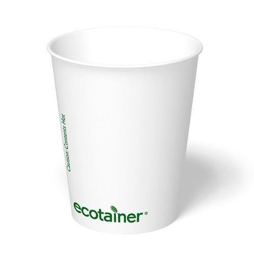 8 oz Compostable Paper Hot Cup, White (1000/CS)