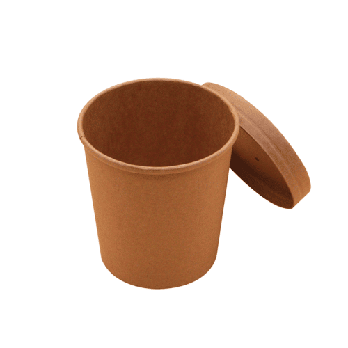 12 oz Kraft Paper Soup Container (500/case) - Eco-pliant