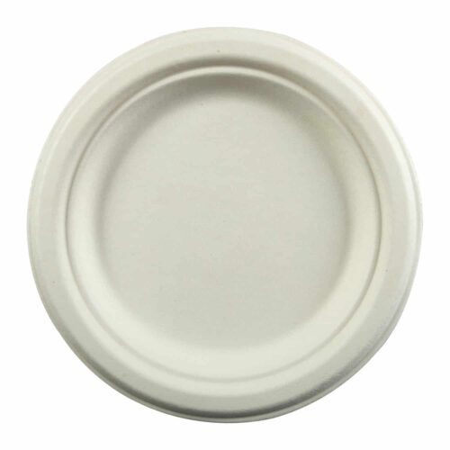 7″ Round Fiber Plate (1000/case) - Eco-pliant