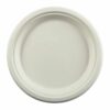 Round Fiber Plate, White - Eco-pliant