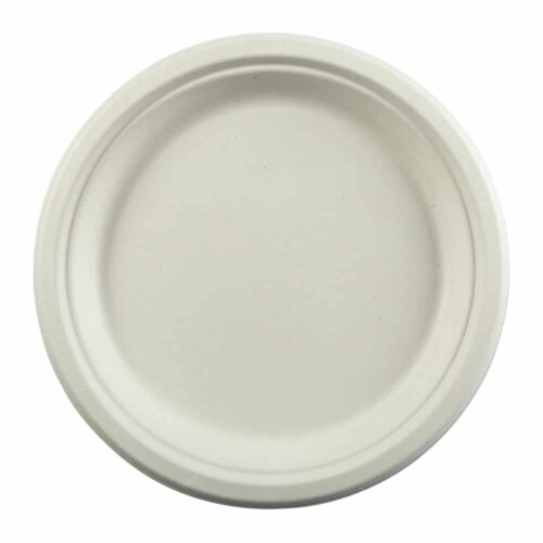 Round Fiber Plate, White - Eco-pliant