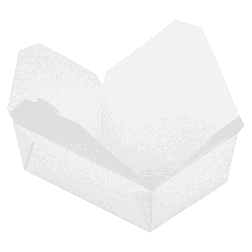 #3 Paper Folded Carton, White (200/CS) - Eco-pliant