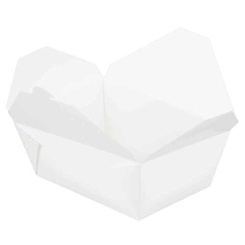 #4 Paper Folded Carton, White (160/CS) - Eco-pliant