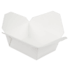 6x4-3/4x2-1/2 White Folded Paper Take-Out Carton, 300 cs