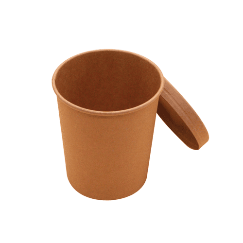 24 oz Kraft Paper Soup Container (500/case) - Eco-pliant
