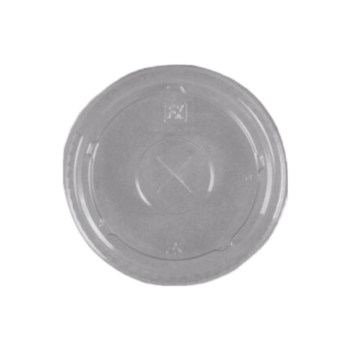 Clear Flat Lid with Straw Slot – fits 12-24 oz Cold Cups (1000/case)