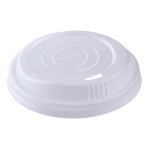 Lid PLA, 8 oz Hot Cups, White, 1000 case
