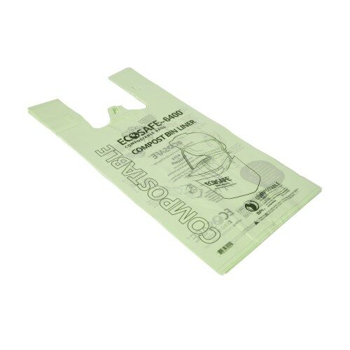 Compostable Medium T-Shirt Bag 10x6.5x20, 0.85 mil, 500 case