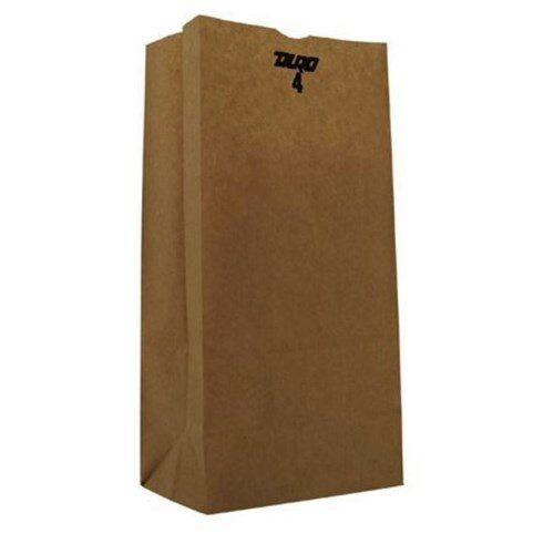 5" x 3 1/8" x 9 3/4" Kraft Paper Bag (500/case)