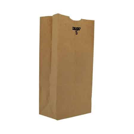 5 1/4" x 3 7/16" x 10 15/16" Kraft Paper Bag (500/case)