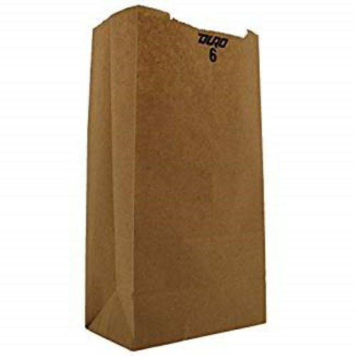 6" x 3 5/8" x 11 1/16" Kraft Paper Bag (500/case)