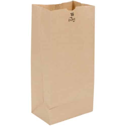 7 3/4" x 4 13/16" x 16" Kraft Paper Bag (500/case)