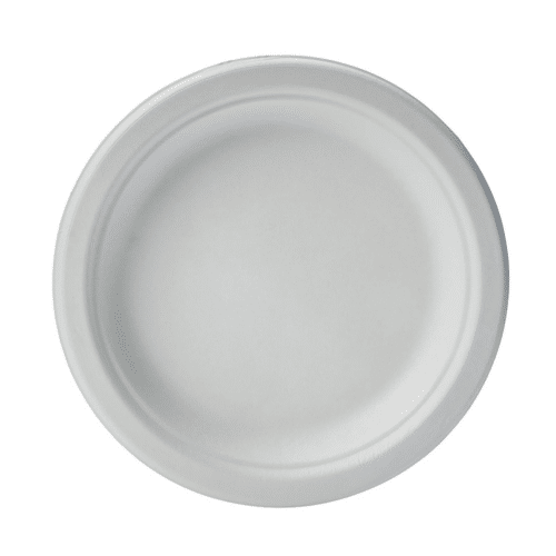 7" Round Fiber Plate, White (1000/case)