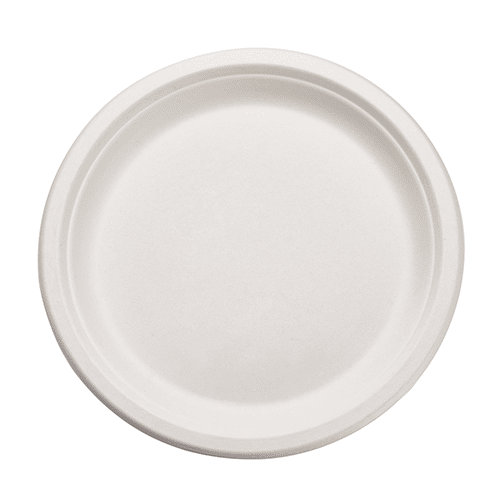 10" Round Fiber Plate, White (500/case)