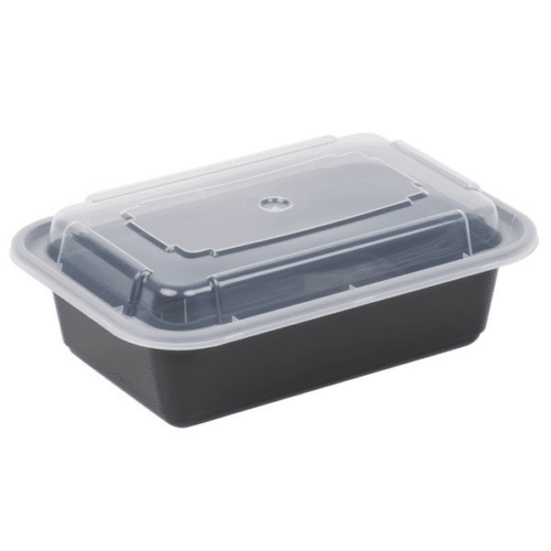 24 oz Rectangle PP Container Combo Kit (150 combos/case)